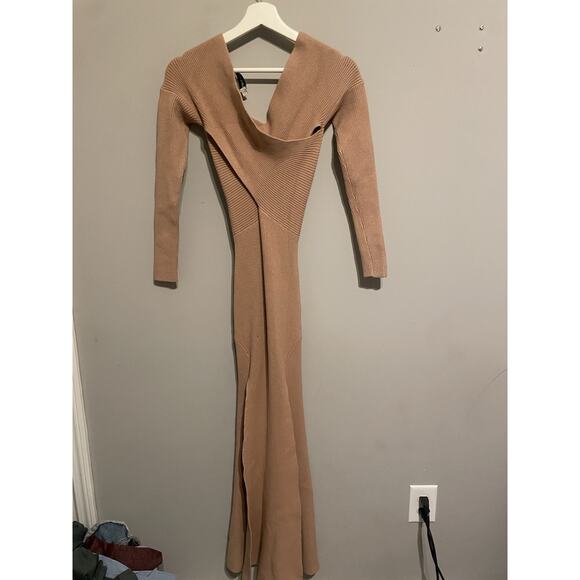 self portrait Beige/ Tan knit dress Size Large . - Picture 1 of 8